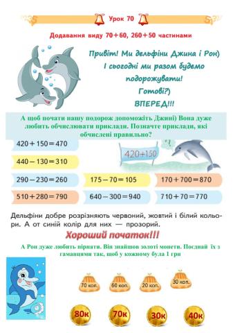 Додавання виду 70+60, 260+50 частинами