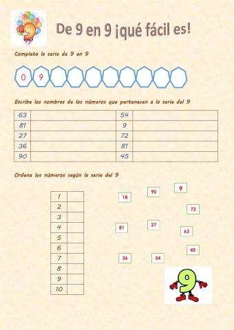 De 9 en 9 divertido