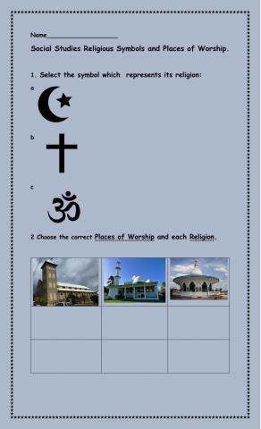 Religious Symbols and Places of Worship