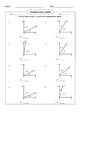 Complementary Angles