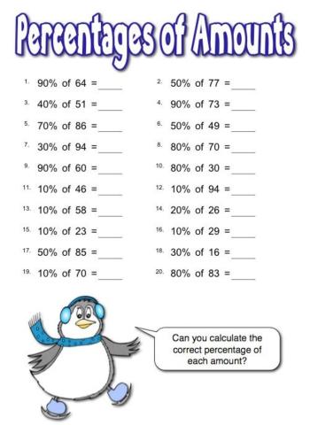 Find out percentages