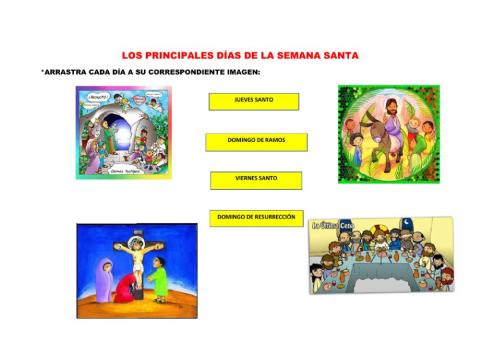 DÍAS DE LA SEMANA SANTA