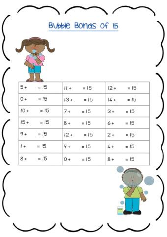 Bonds of 12 worksheet 2