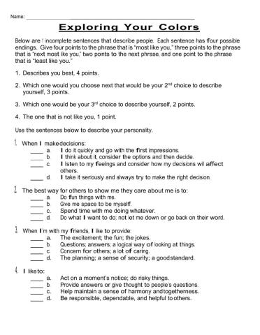 Tell Me About Your Favorite Memory