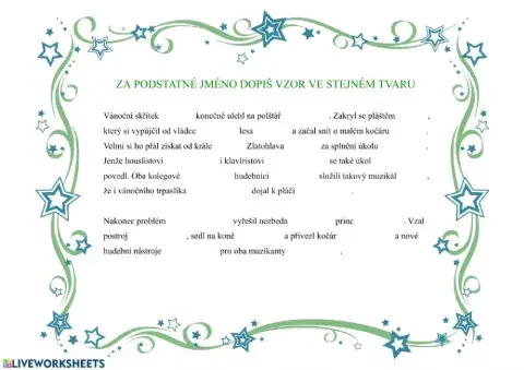 Podstatná jména rod mužský vzory