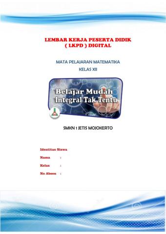 Lkpd digital integral tak tentu