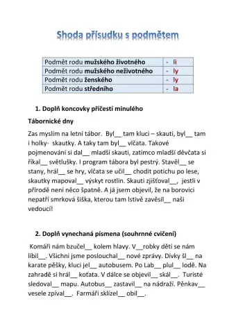 Shoda přísudku s podmětem