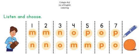 Listening Phonics m-n-o-p