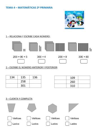 Tema 4 - matemáticas 2º