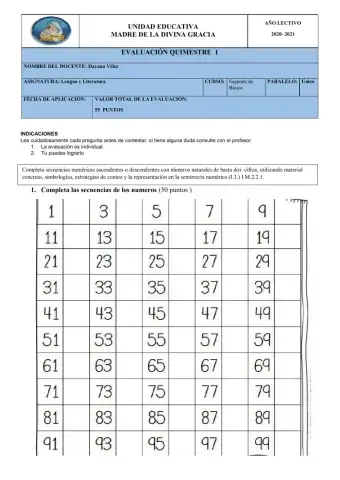 Evaluación matemática