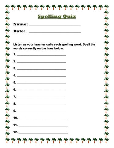 Silent Consonants Spelling Test