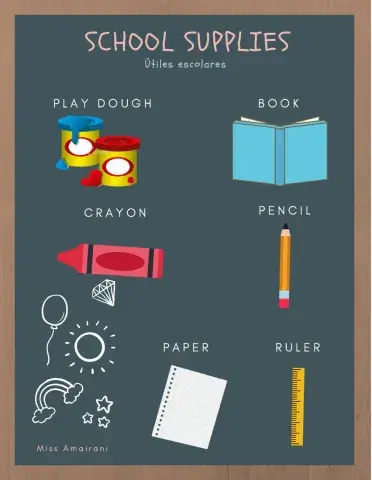 School Supplies (VOCABULARY)