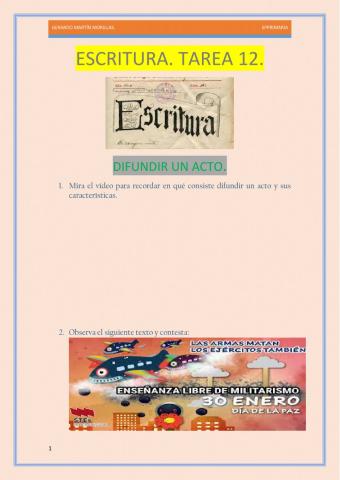 Escritura. Tarea 12.