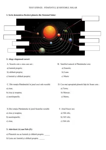 Pământul și Sistemul Solar