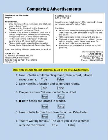 Advertisement Comparison