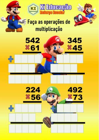 3º Ano Multiplicação 2 dígito