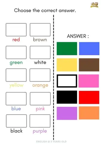 English : Colours