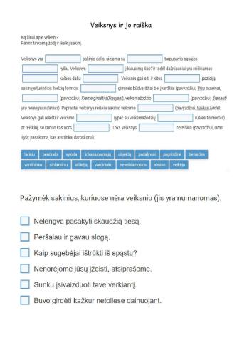 Veiksnio raiškos būdai