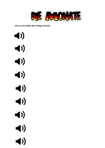 Die Monate zum hören