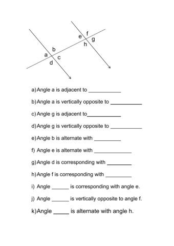 Angles on parallel lines