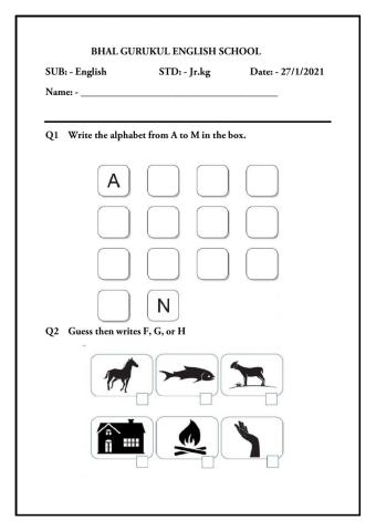 English worksheet