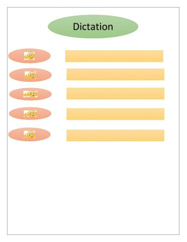 Dictation worksheet