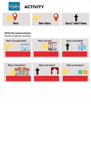 Here, over there, i don't know