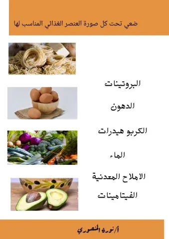 العناصر الغذائية