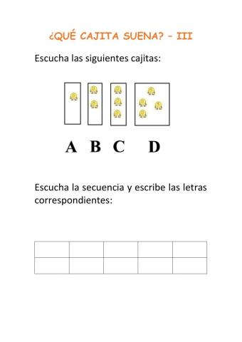 ¿Qué cajita suena?