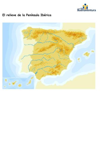 El relieve de la península ibérica