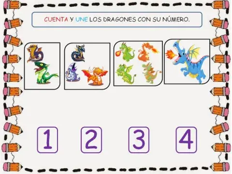 Cuenta y une dragones