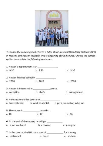 Theme 3, Unit 4 (Service with a Smile)