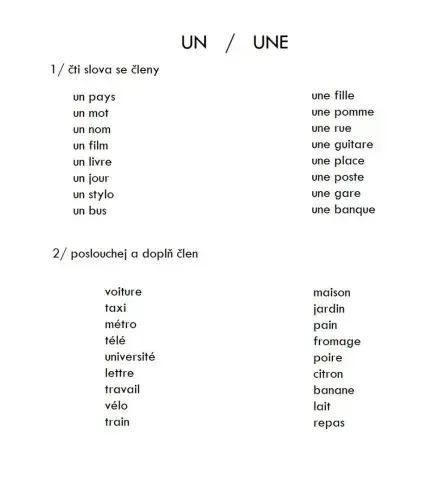 Un, une