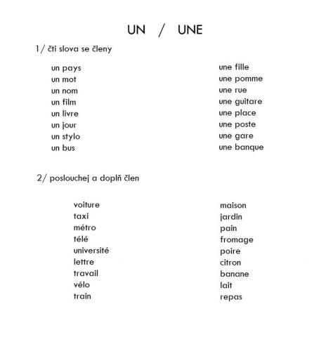Un, une