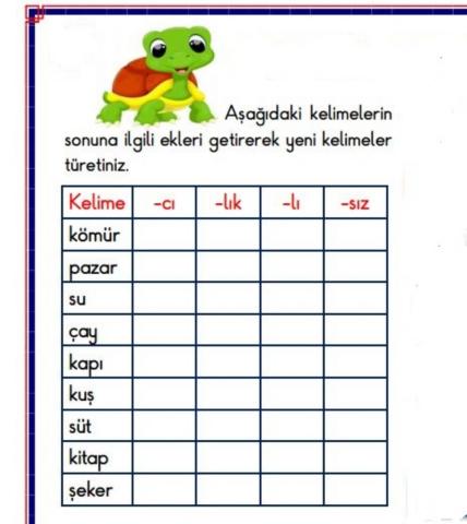 Yapım Ekleri Etkinliği