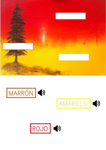 Vocabulario colores cálidos