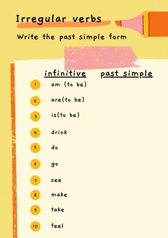 Irregular Verb Past Simple Test (2)
