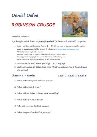 Robinson Crusoe in Levels - Chapter 1 and 2