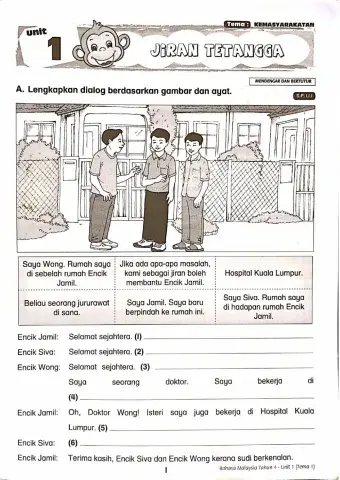 Bahasa Melayu Tahun 4: Unit 1 - Jiran Tetangga