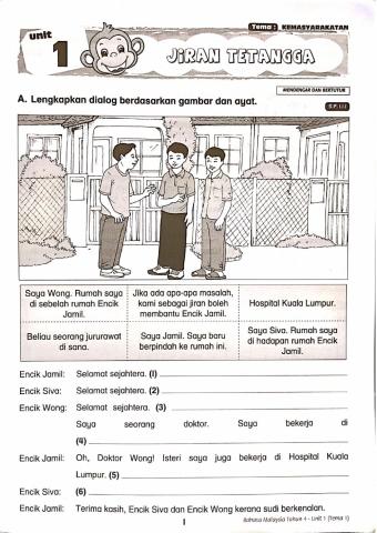 Bahasa Melayu Tahun 4: Unit 1 - Jiran Tetangga