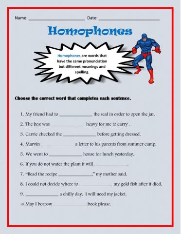 Homophones