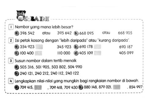 Banding dan susun nombor