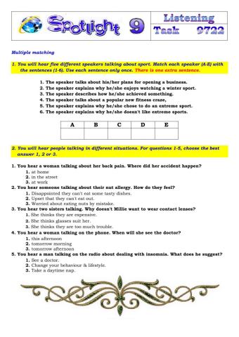 Spotlight 9 Task 9722