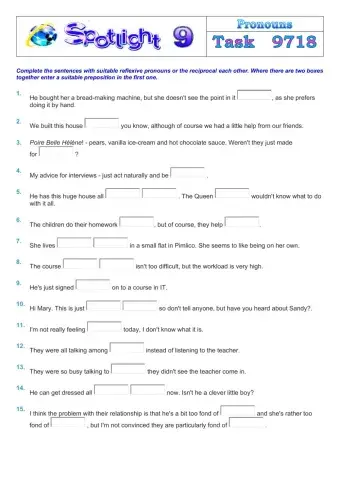 Spotlight 9 Task 9718