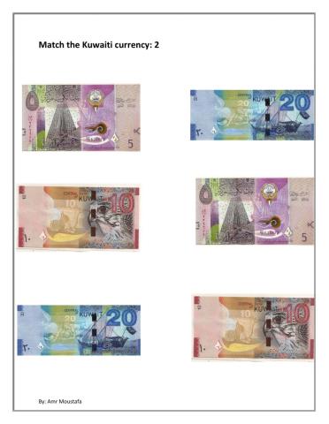 Match the Kuwaiti Currency 2