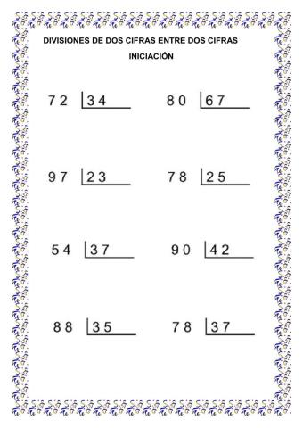 Divisiones por dos cifras