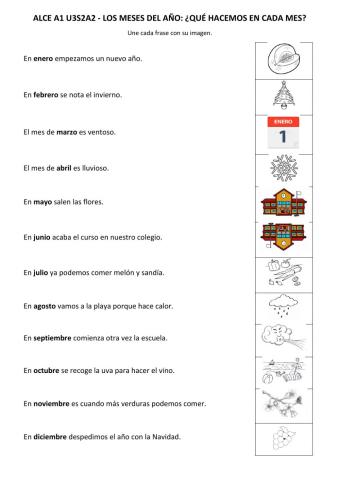 A1U3S2A2 Los meses del año