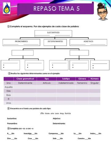 Repaso Lengua Tema 5