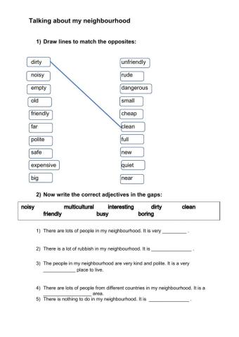 Neighbourhood Adjectives