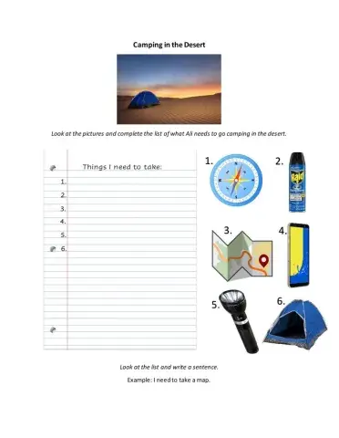 Camping in the Desert